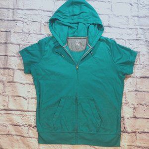 Nike Teal Short-Sleeve Hoodie Jacket